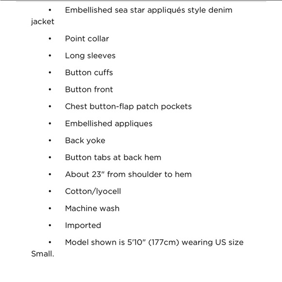 SALE  PAIGE STARFISH DENIM JACKET - Picture 4 of 5